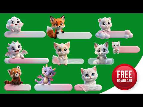 Professional Cute Lower Third Green Screen Background | Free Download