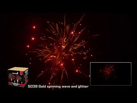 5039 - Gold spinning wave and glitter