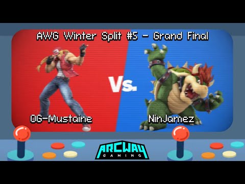 AWG Winter Split #5 Grand Final - OG-Mustaine (Terry) vs NinJamez (Bowser, Ike) - SSBU