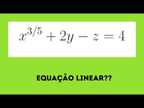 Exemplos de equações lineares e não lineares