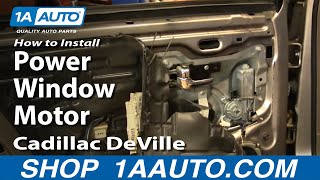 How to Replace Rear Power Window Motor 94-99 Cadillac Deville