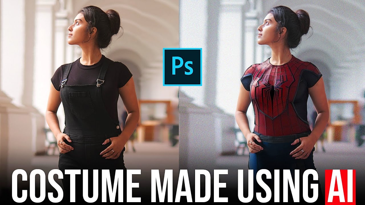 Use AI to become Spider Man - Stable Diffusion - Photoshop