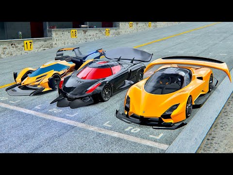 SSC Tuatara GTR vs Lamborghini V12 GTR vs Koenigsegg Regera GTR - Drag Race 10 KM