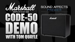Video thumbnail for Marshall CODE 50 Bluetooth Guitar Combo Amplifier Demo Review by Sound Affects