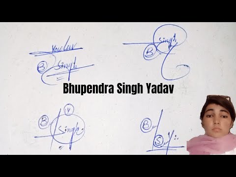 Bhupendra Singh Yadav English signatures style#name signature with arooj