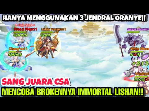 SANG JUARA CSA CUMA MENGGUNAKAN 3 JENDRAL ORANYE!! - MONKEY KING ARENA OF HEROES