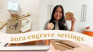 Glowforge Aura Engrave Settings + my first cuts!