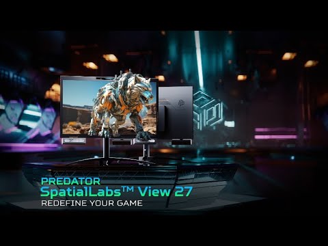 Žaidimų monitorius Acer Predator DS2 3D SpatialLabs View PSV27-2  | 68.6 cm (27") | 3D AHVA | 4K UHD (3840 x 2160) | 160 Hz | 400 cd/m² | DisplayPort, HDMI, USB type C video