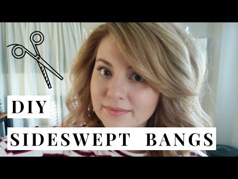 SUPER EASY! HOW TO CUT SIDE SWEPT BANGS DIY |...