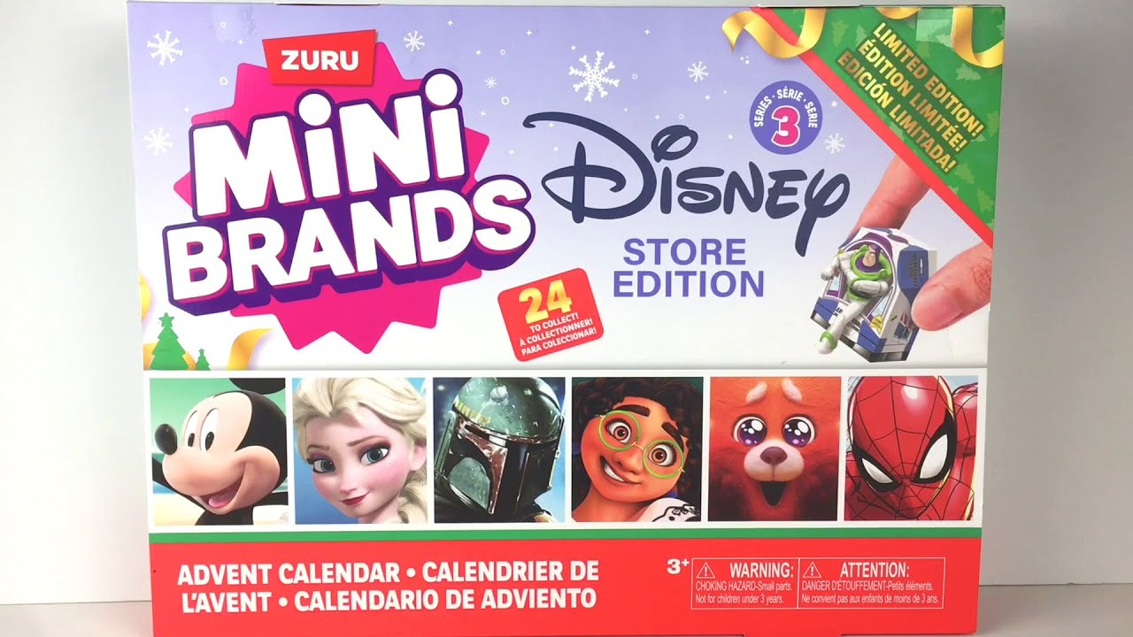 Mini Brands Disney Store Series 3 Edition 24 Minis ✨ Advent Calendar  Unboxing & Review #minibrands
