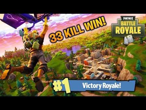 33 Kill Solo Squads!! Fortnite Battle Royale Gameplay (WORLD RECORD???)