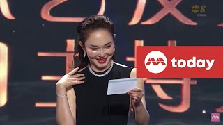 Fann Wong thanks herself while accepting Christopher Lee’s Star Awards 2023 prize