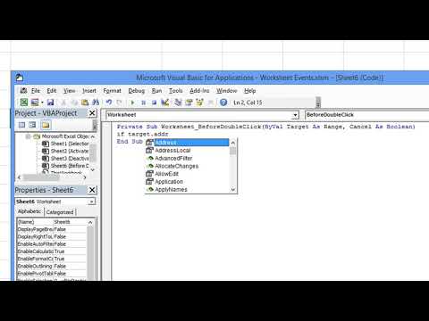 08 EVENTS Worksheet Events made Easy 089 BeforeDoubleClick Event Trigger a Macro when Double Clickin