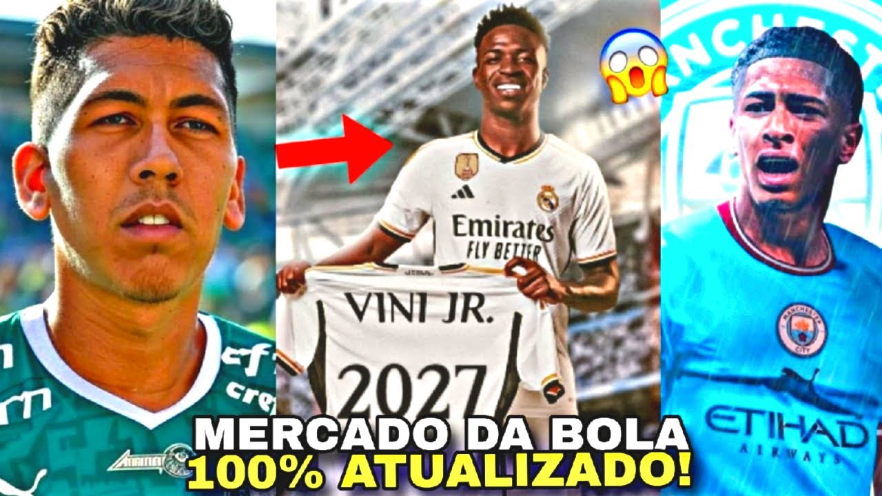 🚨MERCADO DA BOLA!! VINI JR DEFINE FUTURO, FIRMINO VINDO PRO PALMEIRAS, BELLINGHAM NO CITY E MAIS!!