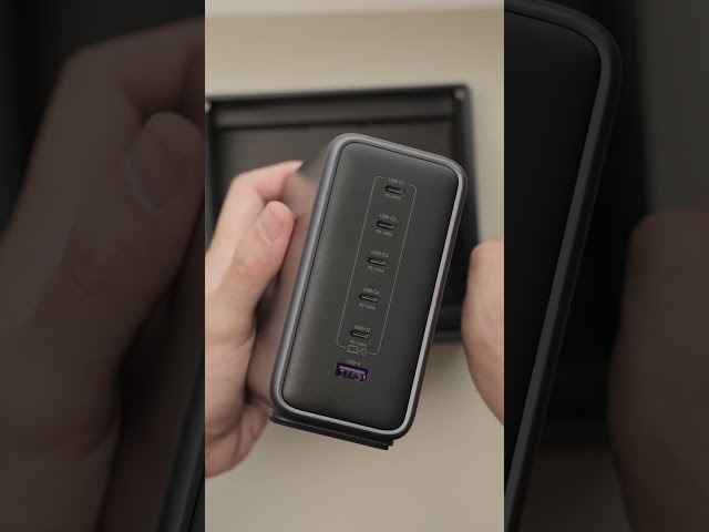 Vídeo relacionado con Cargador USB C de 200 W, múltiple, 6 puertos GaN III Tech, fuente de alimentación PD+QC, cargador rápido con 4 USB-C y 2 USB-A, cargador de portátil de 65 W, adaptador de carga rápida para MacBook