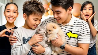 Download lagu Sylvie's new friend is COCO the puppy🥳Did they fight? OUR NEW PUPPY COCO🎁 mp3