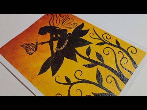 How to draw a fairy sitting on a Flower |Beginners Acrylic Painting|How to draw Fairy Dreams Scenery