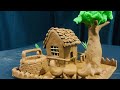 Diy How To Make Polymer Clay Miniature House Kitchen Set Bullock Cart Water Well Tree Village