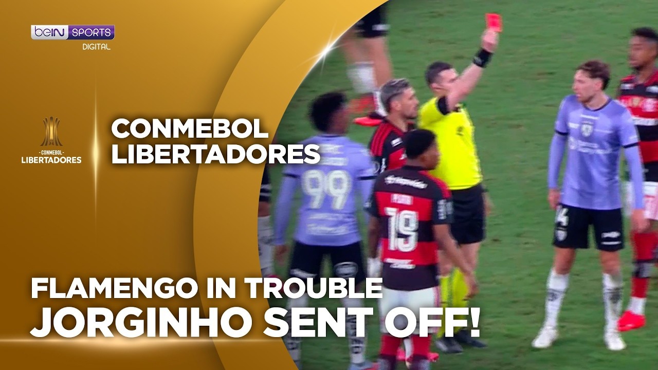 RED CARD! Jorginho Sent Off as Flamengo Go Down to 10 Men | beIN SPORTS USA
