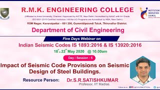 Indian Seismic Codes IS1893: 2016 and IS13920: 2016 - 22-05-2020