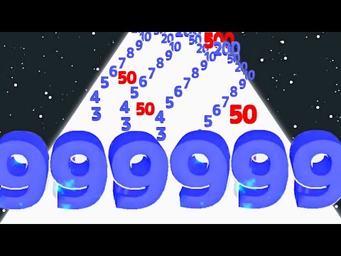 Satisfying mobile game/ Number Master: Run and Merge - number run 3d game video