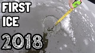 FIRST ICE 2018! Minnesota Bluegill Fishing