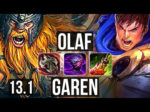 OLAF vs GAREN (TOP) | Rank 1 Olaf, 70% winrate, 5/2/6 | TR Grandmaster | 13.1
