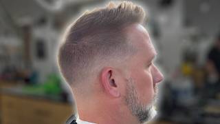 Men's Faux Hawk Fade Haircut Barber Tutorial | Fohawk Style