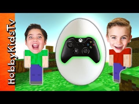 Giant VIDEO GAME Egg Surprises by HobbyKidsTV