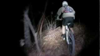 preview picture of video 'Mountain Bike Night Ride - 11/21/2012 - Part 1 - Black Mountain Trail'