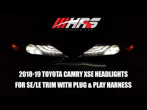 HRS - 2018-19 Toyota Camry XSE Headlights for SE/LE - Plug and Play