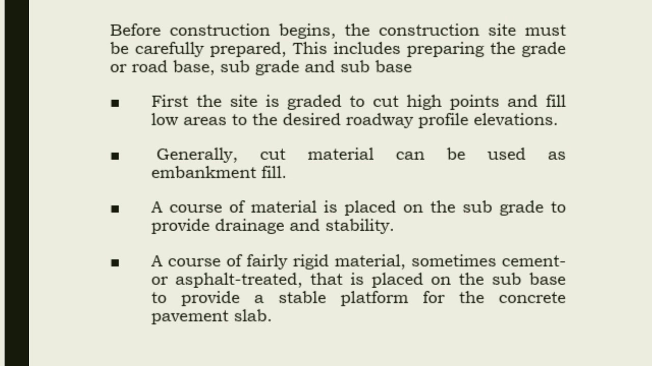 GROUP 7: Portland Cement Concrete Pavement Construction