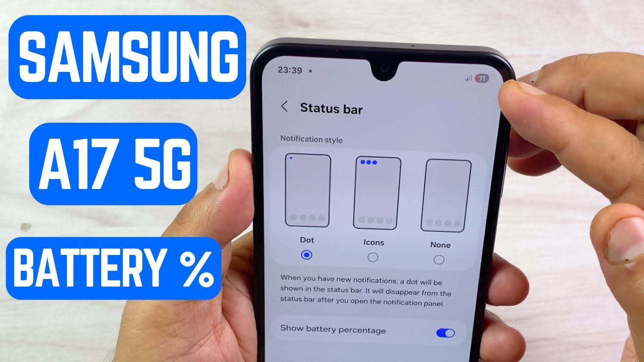 🔋 Samsung Galaxy A17 Battery Percentage Display | Step-by-Step Guide