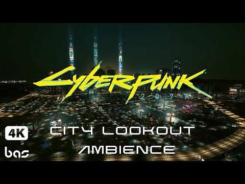Night City Lookout | 4K Cyberpunk City Ambience