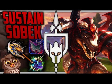 SUSTAIN SOBEK SOLO HAS BIG LATE GAME DAMAGE!