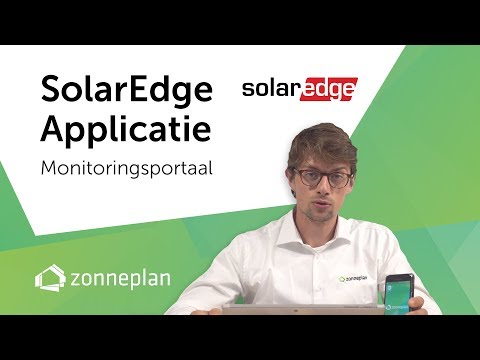 Part of a video titled SolarEdge app voor monitoring van de zonnepanelen - YouTube