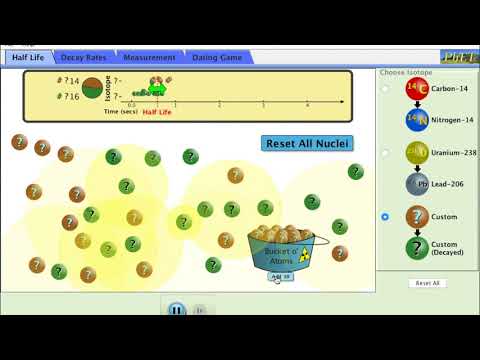 Phet Radioactive Dating Game