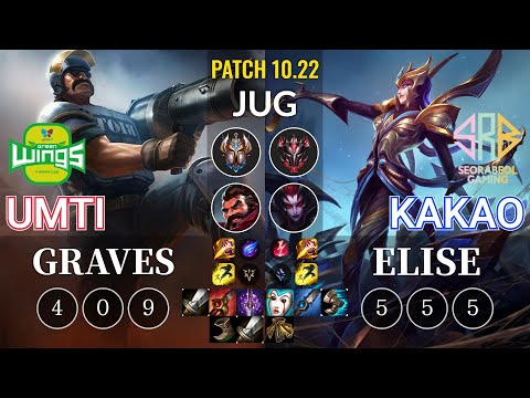 JAG UmTi Graves vs SRB KaKAO Elise Jungle - KR Patch 10.22