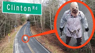 when your drone see&#39;s this on Haunted Clinton Road DO NOT try to pass him! Drive away FAST!
