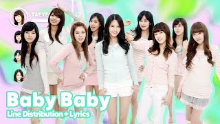 Girls&#39; Generation - Baby Baby (Line Distribution + Lyrics Karaoke) PATREON REQUESTED