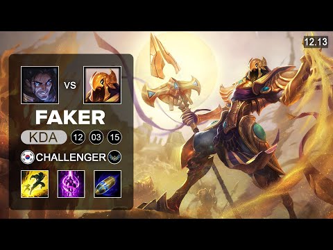T1 Faker Azir vs Sylas Mid - KR Challenger - Patch 12.13 Season 12