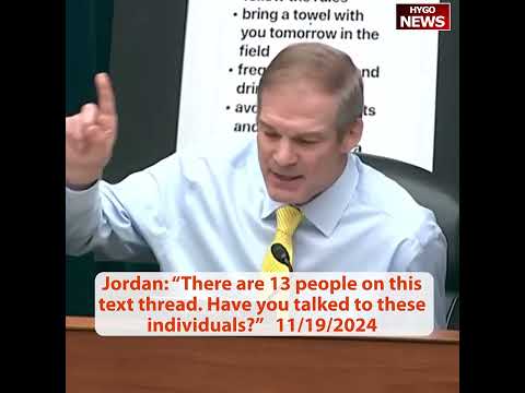 Chairman Jordan Grills FEMA on Avoiding Trump Sign Homes: Have you talked to 13 people on this text?