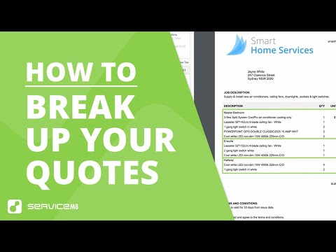 Adding Sections to Quotes and Invoices in ServiceM8