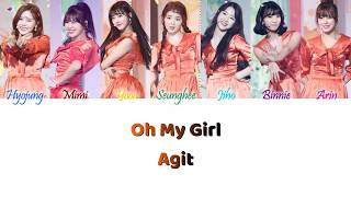 OH MY GIRL (오마이걸) - Agit Han/Rom/Eng Color Coded Lyrics