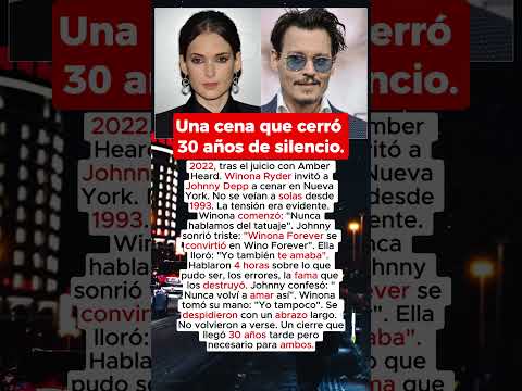 El reencuentro secreto de Johnny Depp y Winona Ryder en 2022