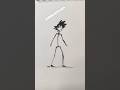 Black Goku From Stickman To Thiccman Shorts Anime Drawing