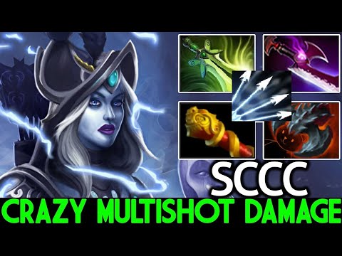 Dota 2 Drow Ranger Crazy Multishot Damage Absolutely Crazy Plays Dota 2 7.27d