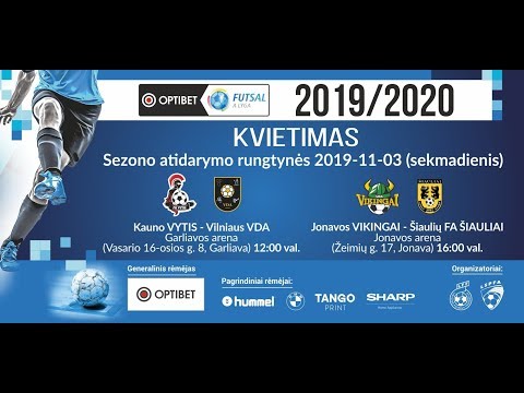 OPTIBET Futsal A lygos I turo rungtynės: „Jonavos Vikingai“ - „FA Šiauliai“ [2019-11-03]