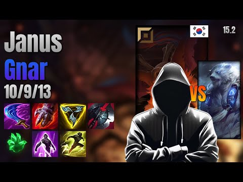 Janus Top Gnar vs Volibear lol KR solo rank Full Game 15.2 | 야누스 나르 vs 볼리베어
