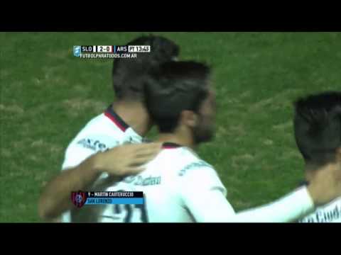 Gol de Cauteruccio. San Lorenzo 2 - Arsenal 0. Fecha 17. Primera División 2015. FPT.